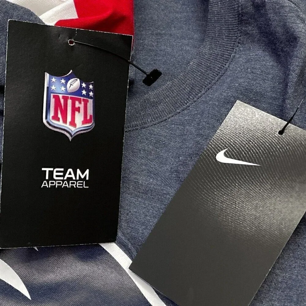 New England Patriots The Nike Tee NFL Team Apparel Women’s L Heather Navy